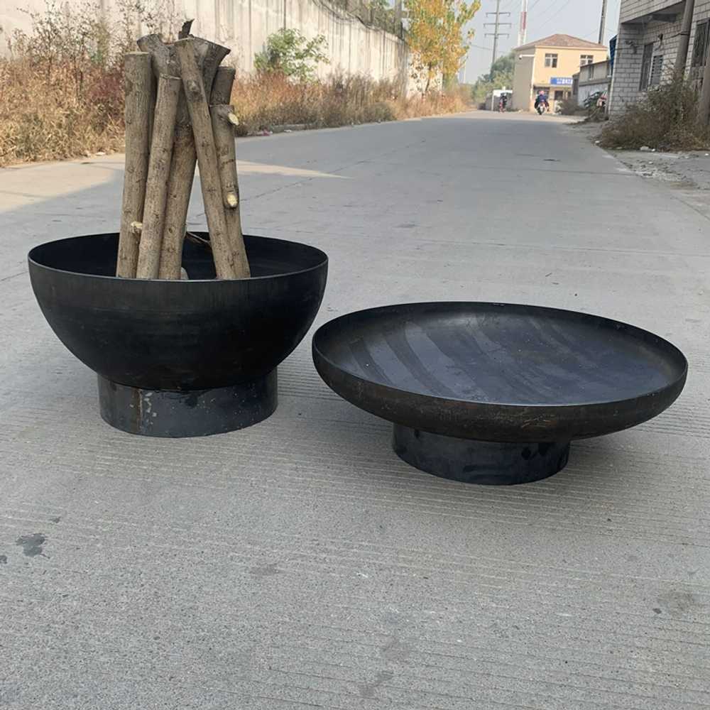 캠프파이어 불멍 화로대 초대형 파이어피트 무쇠 그릴 얕은 원형 60cm - 상세 이미지 2
