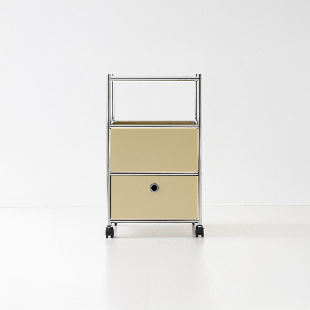 심플리 이동식 서랍장 1칸 BC605 460mmx460mmx685mm, 1단, 솔리드베이지 8285.1161 - 메인 이미지