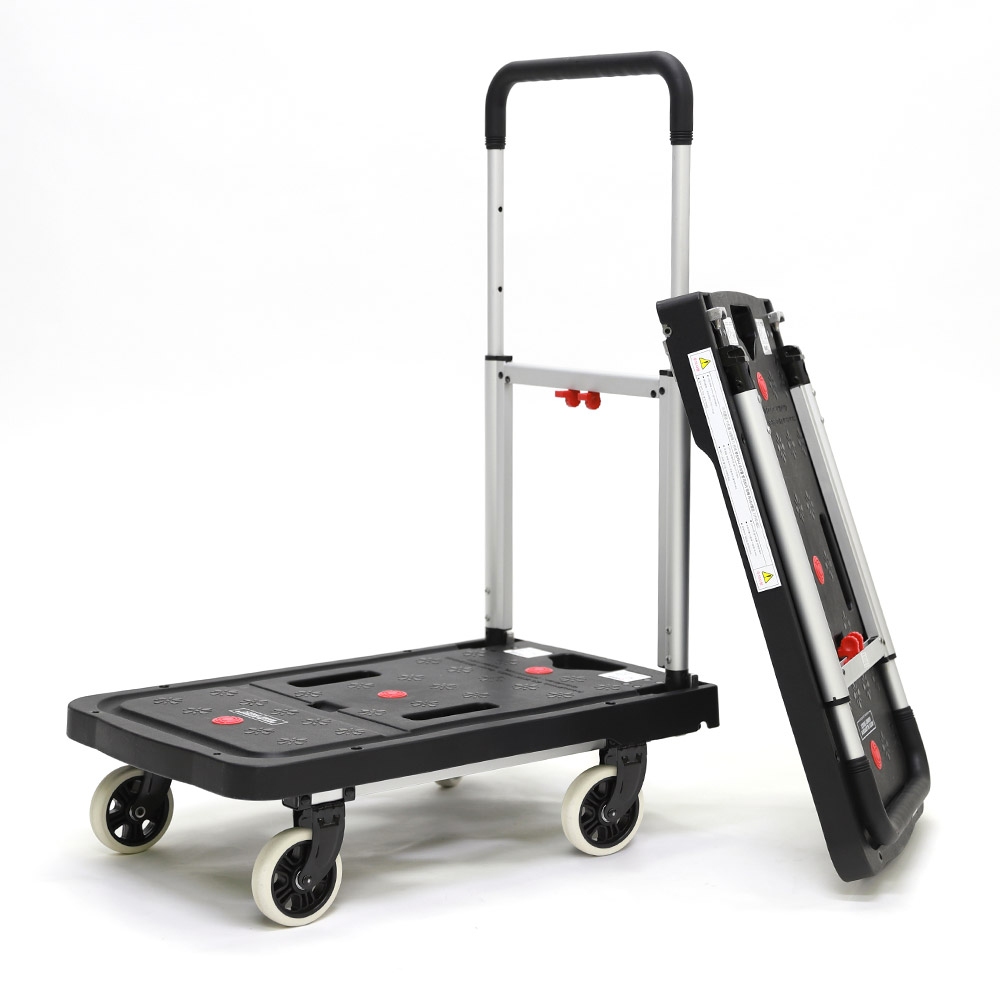 로티홈시스 플랫폼 접이식 카트 일반형 실버 4바퀴 쇼핑 마트 핸드 손수레 FW-99F