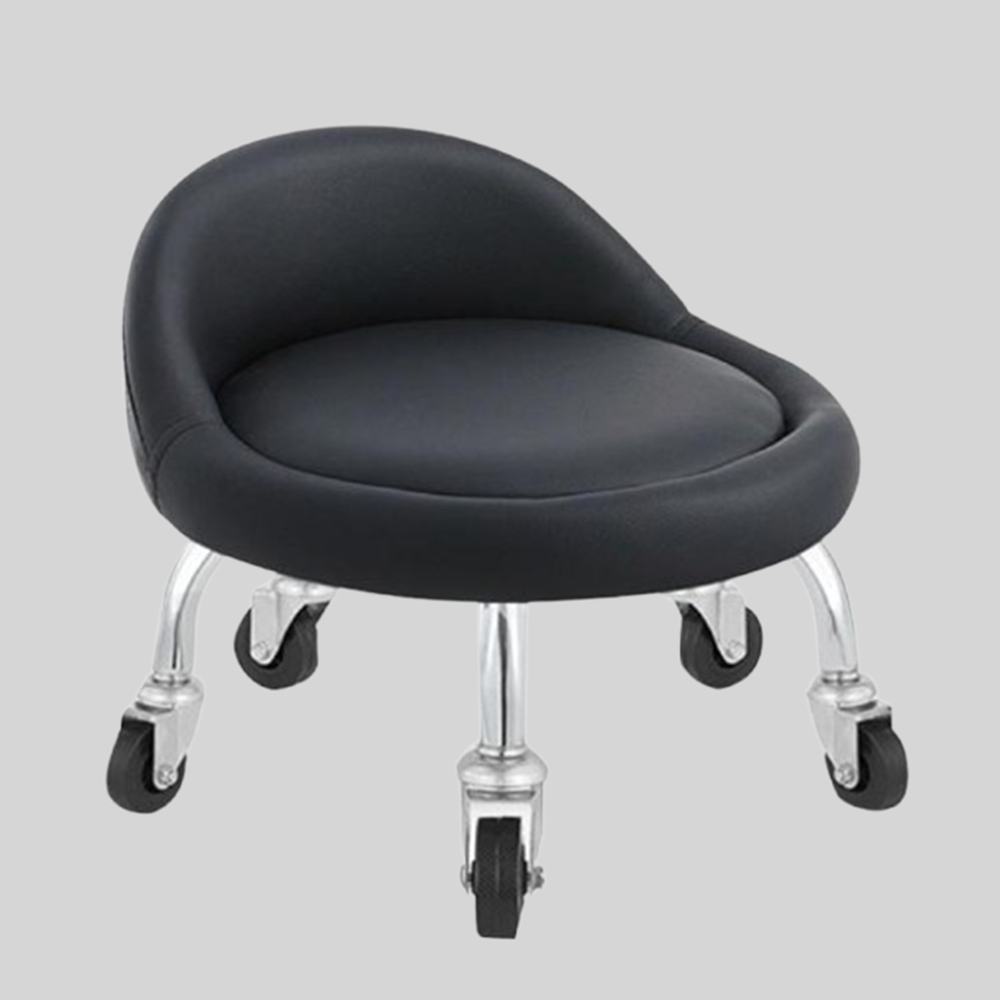 등받이 낮은 바퀴 의자 작업용 앉은뱅이 이동식 미니 소형 달린 보조 작업 원형 청소