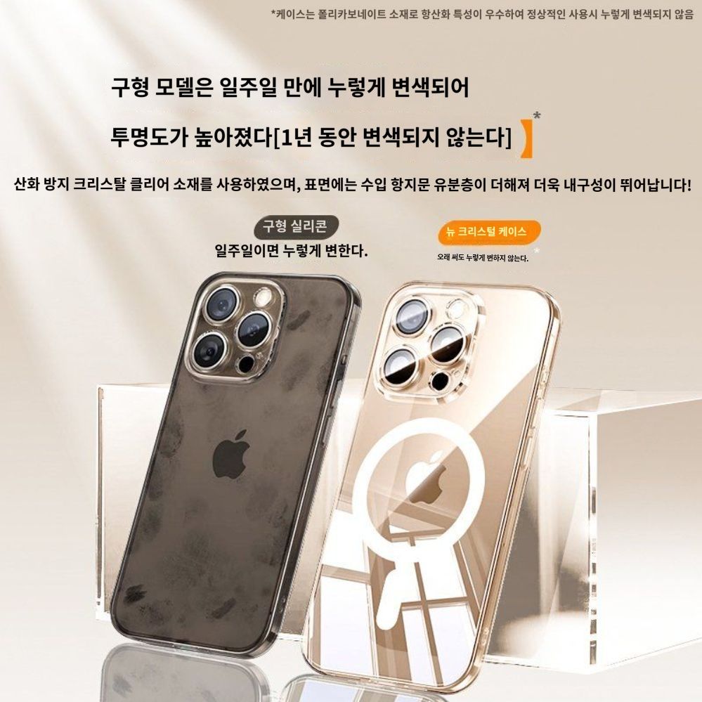 아이폰16 프로 투명 케이스 캡처 센스 버튼 커버 맥세이프 티타늄 쉘 데저트 골드 아이폰 16 Pro Max - 상세 이미지 5