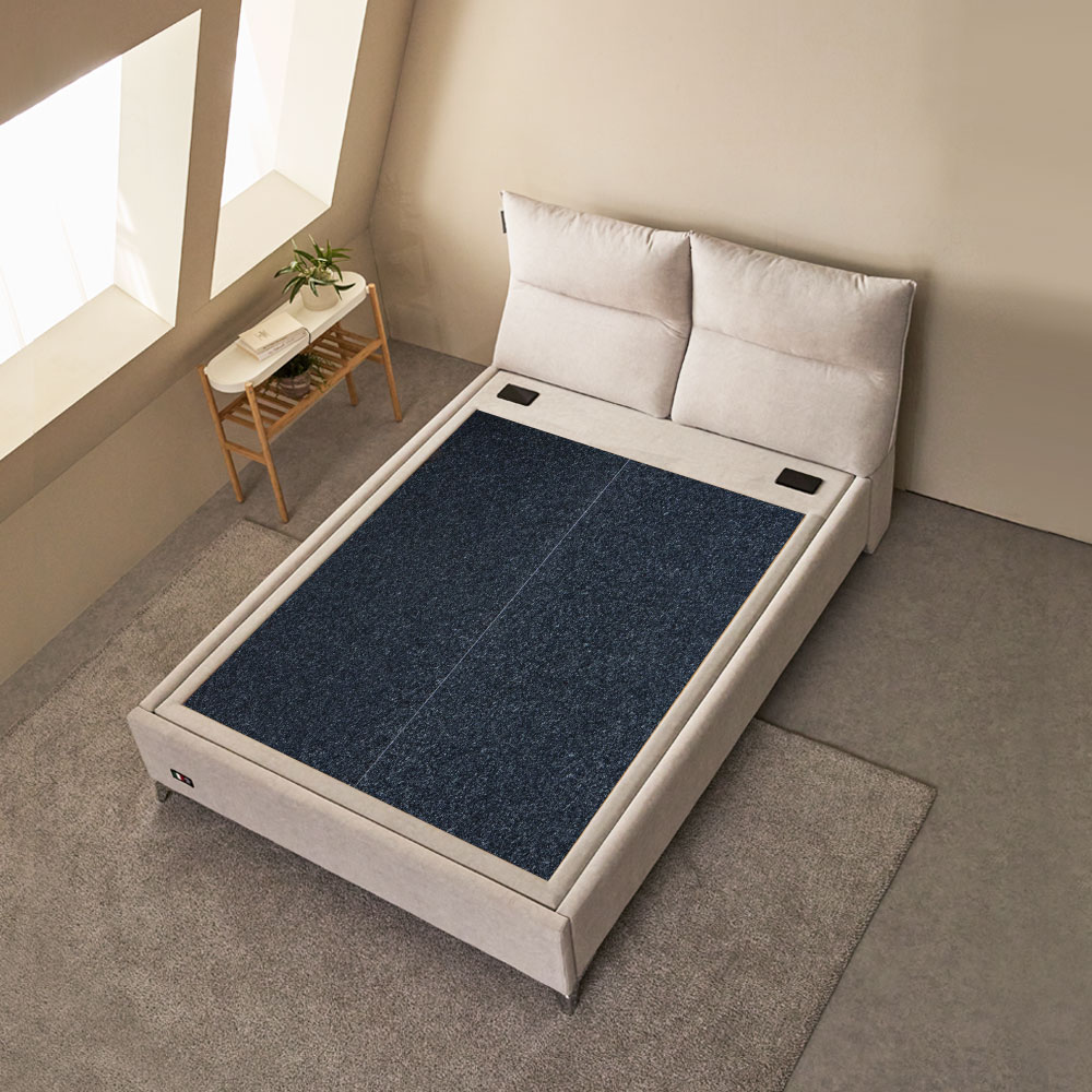 장인가구 온기 아쿠아 패브릭 돌침대 프레임 Q+게르마늄 온열 보료