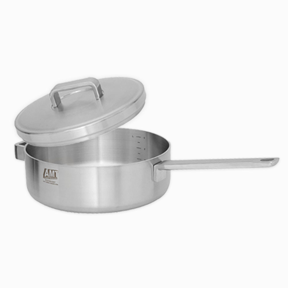 AMT 316Ti 통5중 프로 소테팬 24cm 뚜껑있는 인덕션후라이팬
