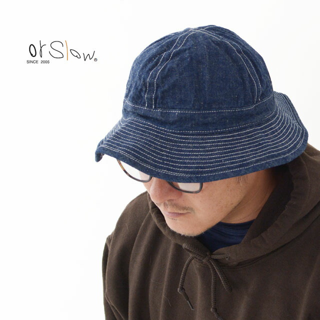 오어슬로우 ORSLOW US NAVY 데님 버킷 햇 모자 03-001-81W 네이비 - 상품 이미지