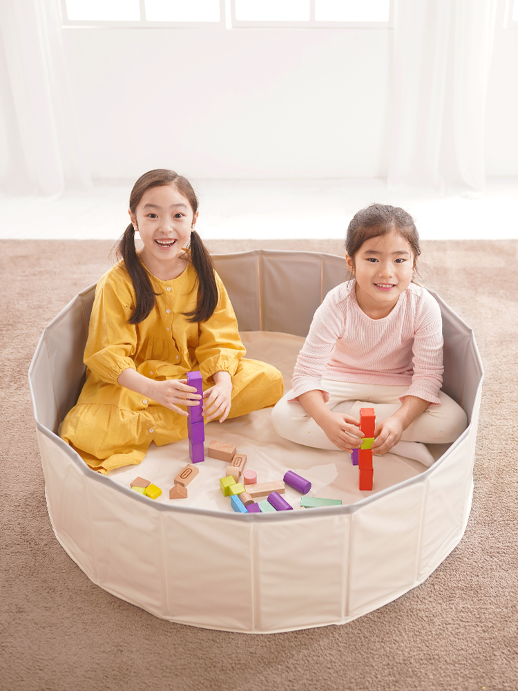[라호] 유아놀이풀장 접이식 플레이매트 베이비룸 아기 유아 베란다 어린이 볼풀장 - 상세 이미지 3