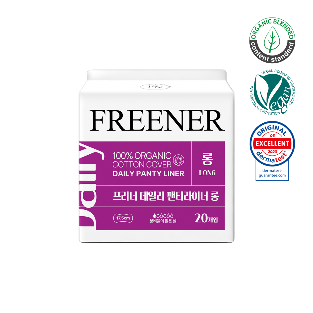 프리너 데일리 팬티라이너 롱 유기농 생리대 3팩