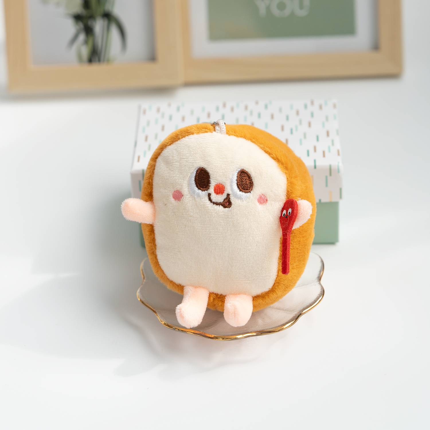 감자튀김 햄버거키링 식빵 치킨 인형 키링 - 상세 이미지 5