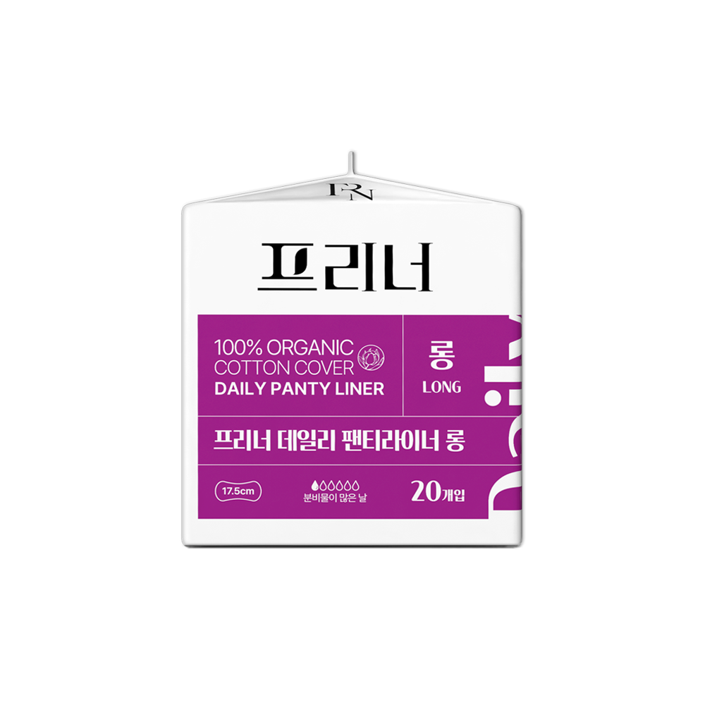 프리너 데일리 팬티라이너 롱 유기농 생리대 3팩