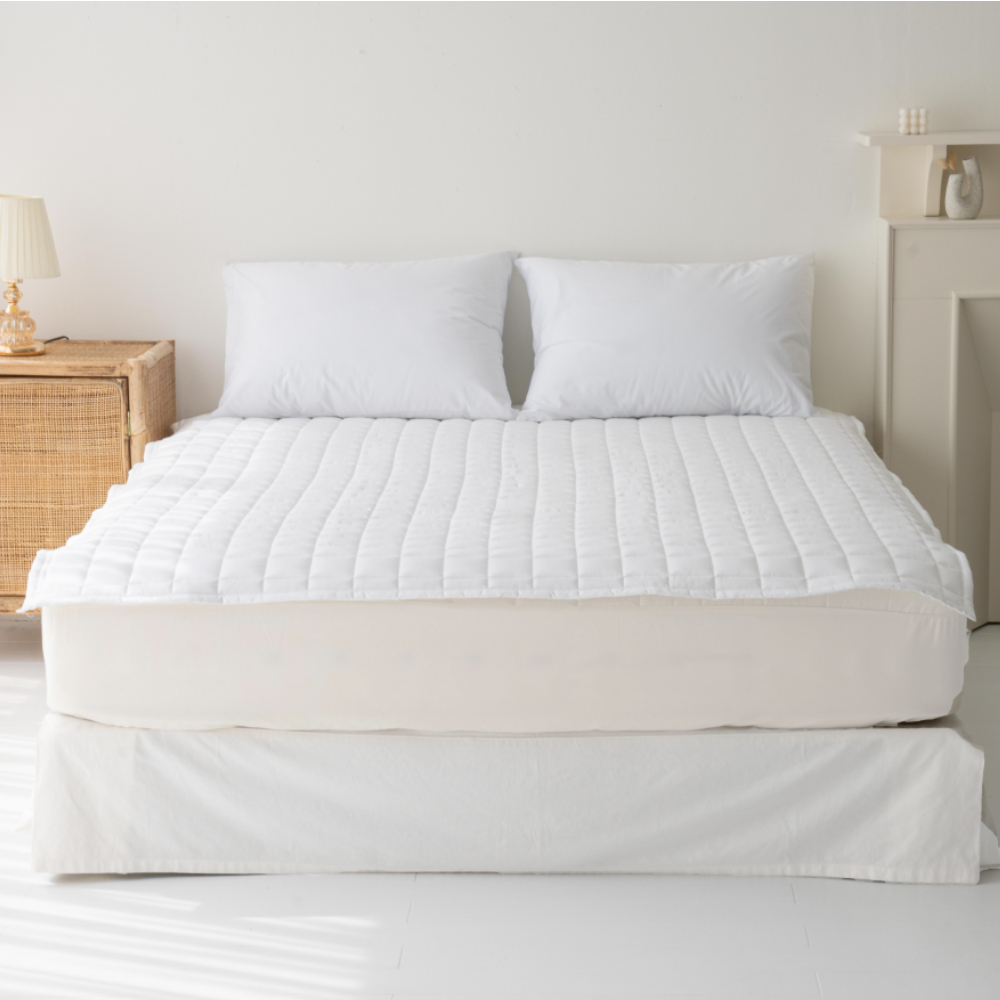 사계절 침대패드 매트리스 고정밴드 SS 화이트 누빔 알러지케어