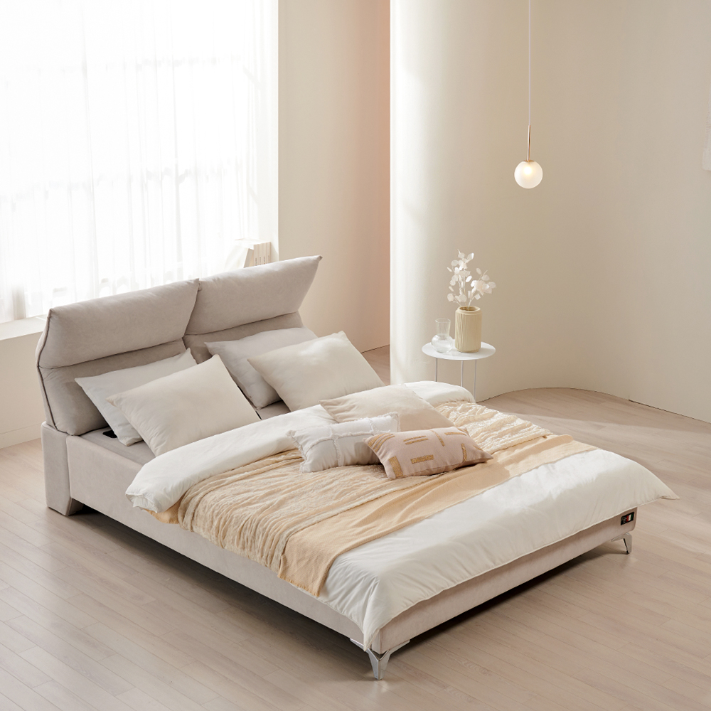 장인가구 온기 아쿠아 패브릭 돌침대 프레임 SS+홍맥반석 온열 보료