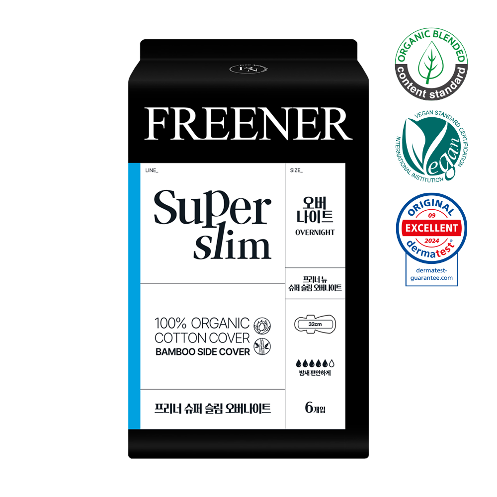 프리너 슈퍼슬림 유기농 생리대 오버나이트 3팩