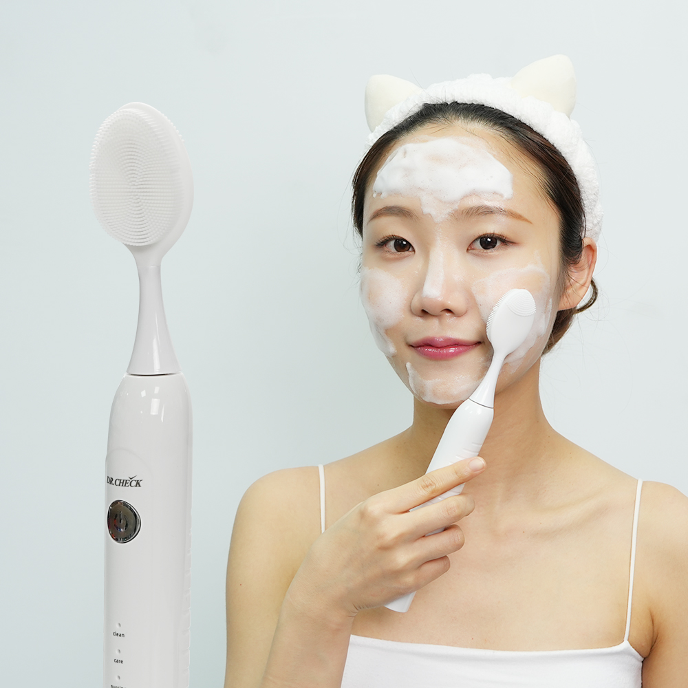 닥터체크 2in1 저자극 멀티클린 음파 전동칫솔 진동칫솔 자동 진동클렌저 잇몸케어 - 상세 이미지 4