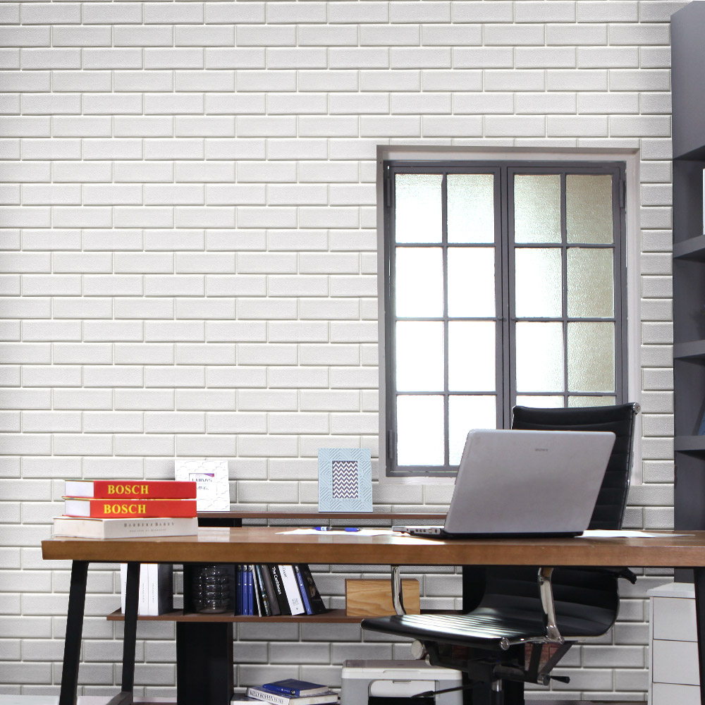 접착식 단열벽지 화이트 폼블럭 베란다 곰팡이 결로방지 난방 보온 방한 방풍 폼 스티커 벽지