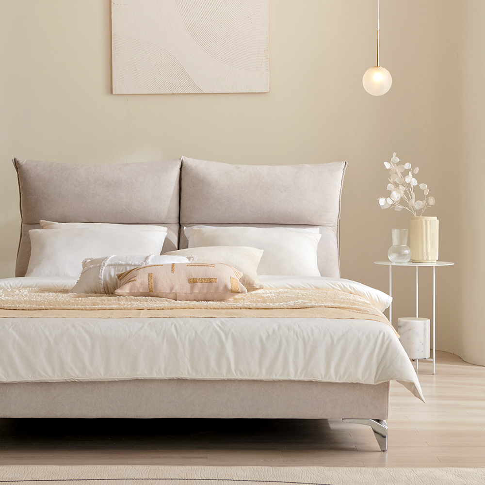 장인가구 온기 아쿠아 패브릭 돌침대 프레임 SS+홍맥반석 온열 보료