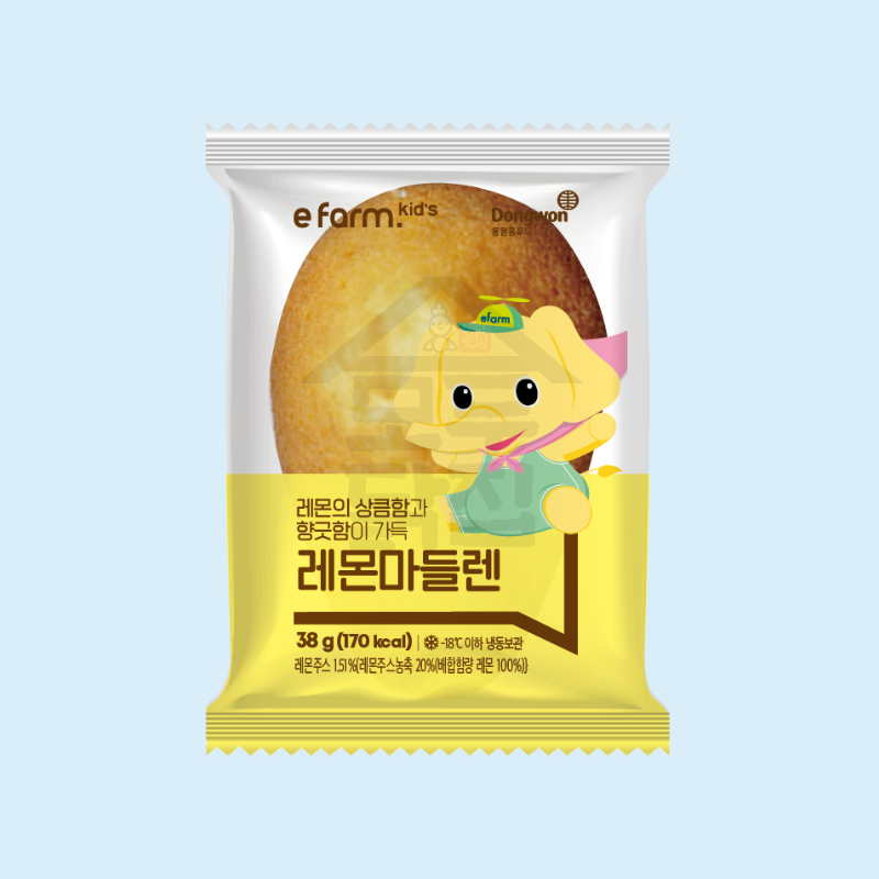 동원홈푸드 이팜키즈 레몬 마들렌 38gx30봉지 BOX 빵 냉동 - 상세 이미지 3