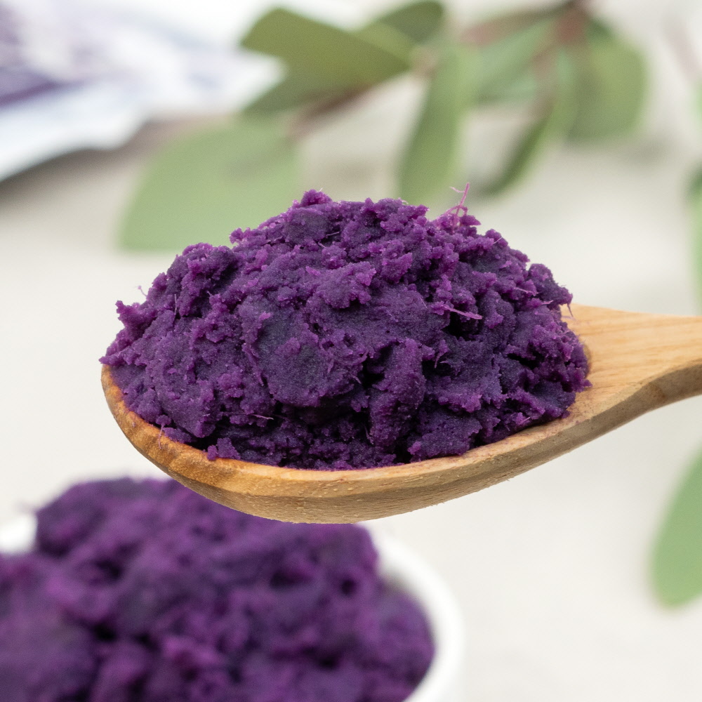 담백한 [ 찐 자색고구마(냉동) 1kg ] 안토시아닌 적색 고구마 퓨레