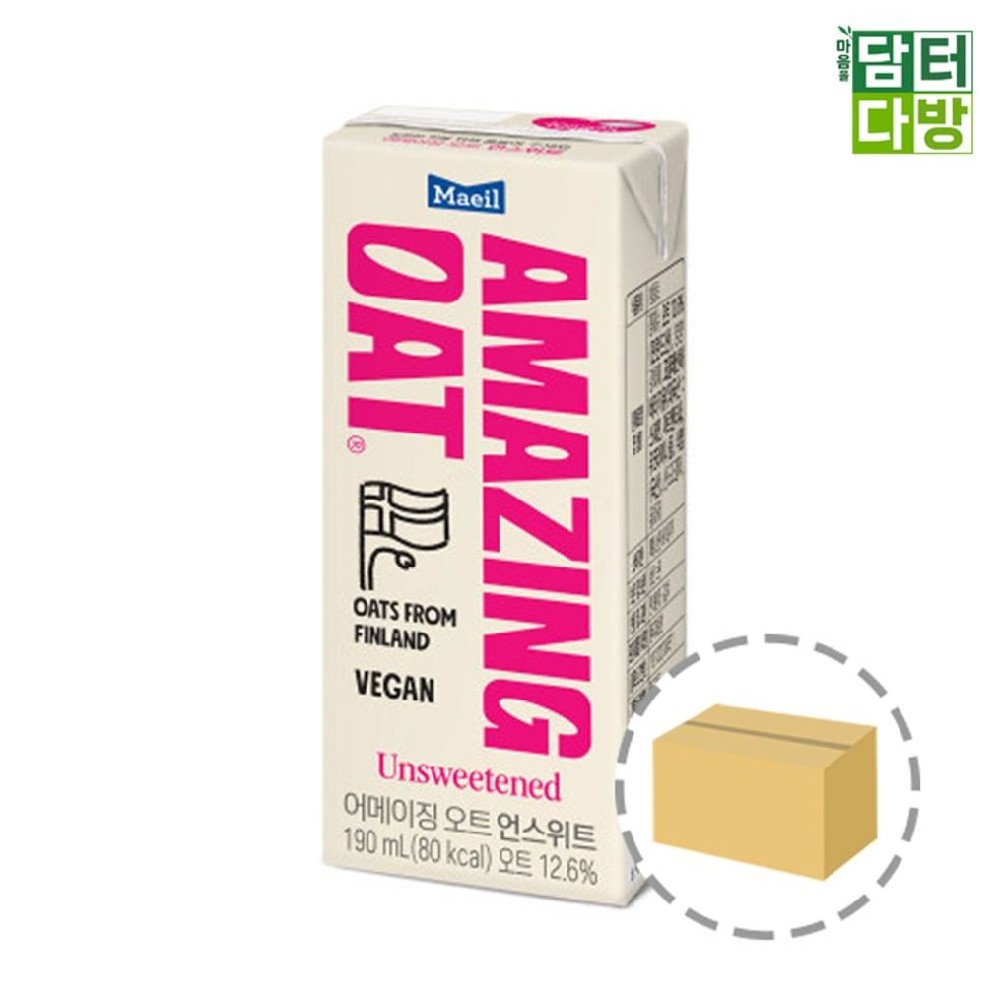 매일유업 어메이징 오트 언스위트 두유 190ml (24팩) : 다-파라요