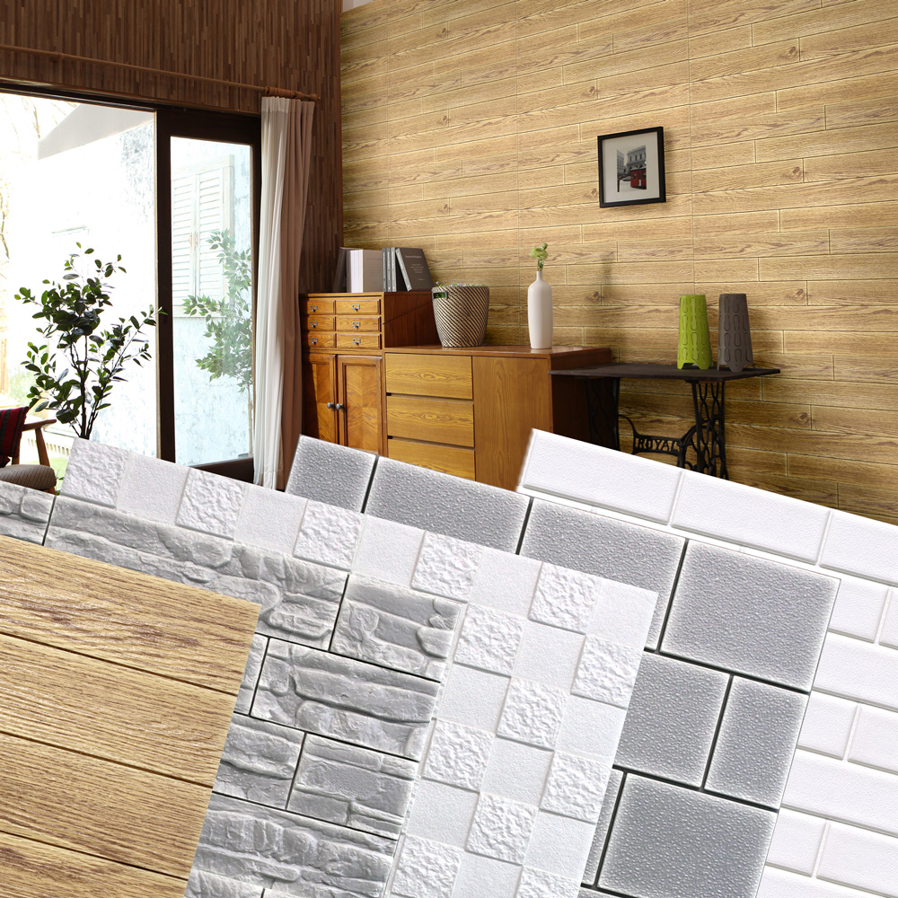 폼블럭 벽지 DIY 인테리어 단열 포인트 시트지