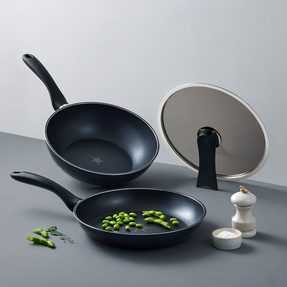 컴플리트 티타늄 IH 프라이팬 3종 세트(28팬/28궁중/28뚜껑)