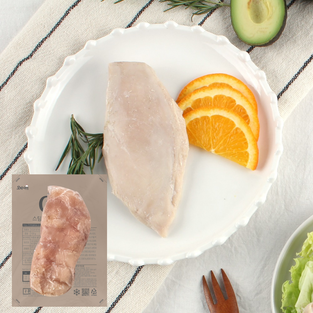 오다닭 스팀 저염 닭가슴살 100g 18종 (총30팩) 소스 냉동