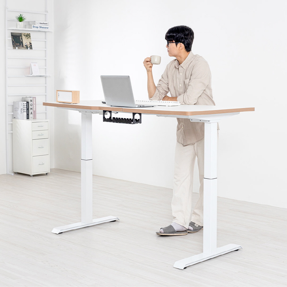 핏쳐 고강도 듀얼 스퀘어 프레임 전동식 모션 데스크 커스터마이징 상판 25mm 1200 E2