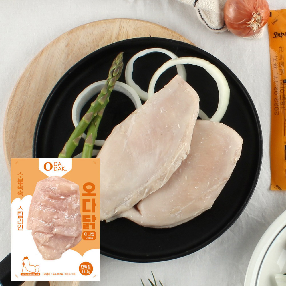오다닭 스팀 저염 닭가슴살 100g 18종 (총30팩) 소스 냉동