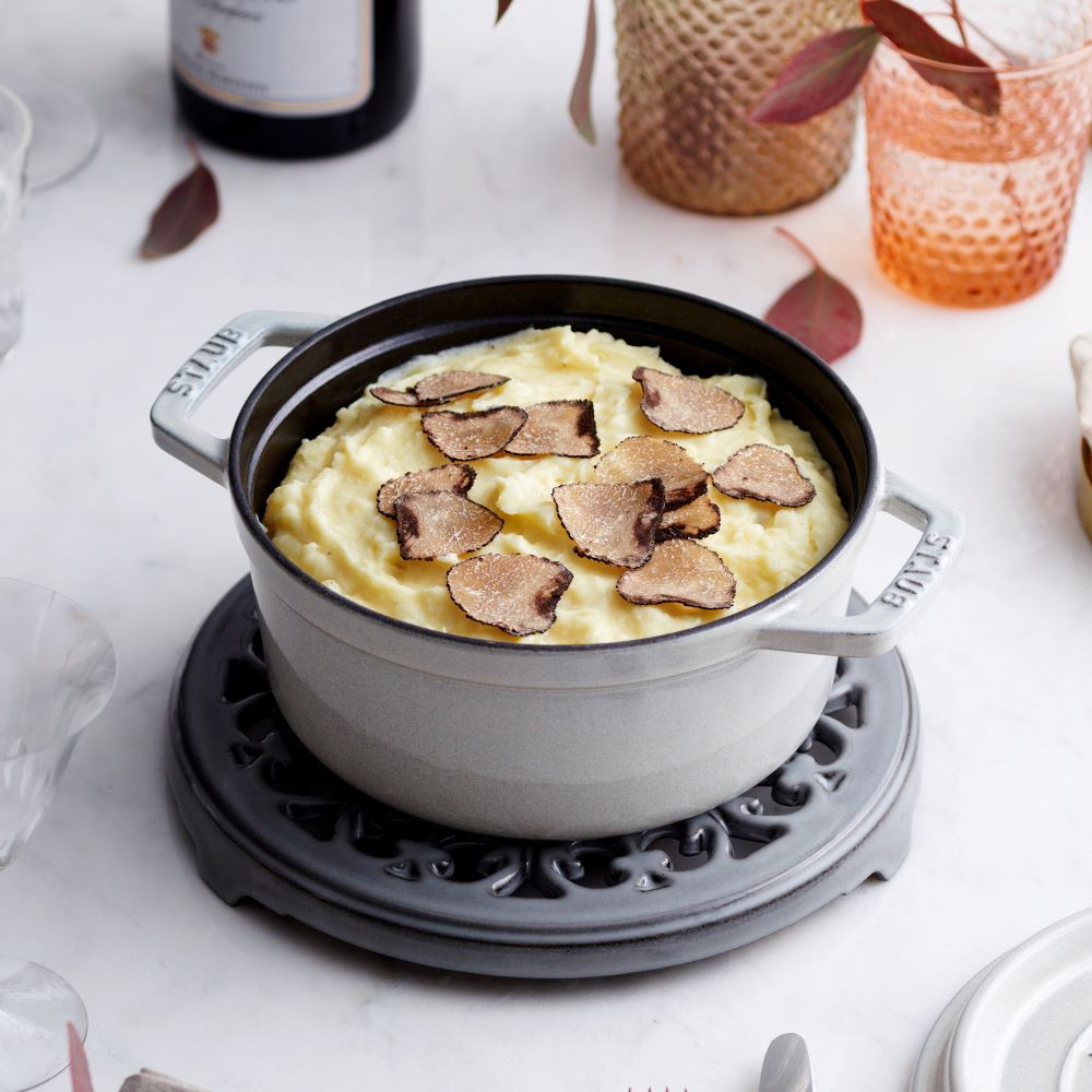 꼬깔손잡이증정 ST1014107 스타우브 원형 꼬꼬떼 화이트 트러플 14cm