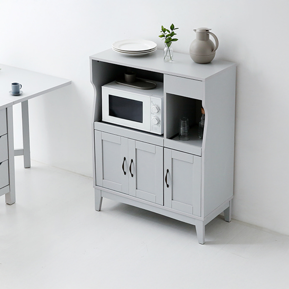 펨바 렌지대 수납장 6058H 840mmx390mmx1090mm, 2단, 라이트그레이 1121.6370 - 상세 이미지 5