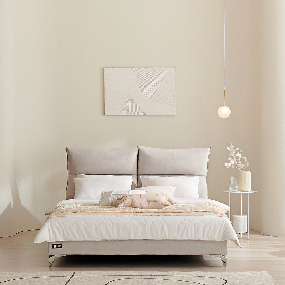 장인가구 온기 아쿠아 패브릭 돌침대 프레임 SS+홍맥반석 온열 보료