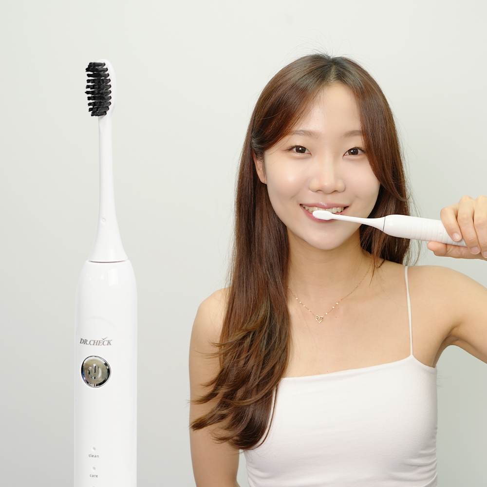 닥터체크 2in1 저자극 멀티클린 음파 전동칫솔 진동칫솔 자동 진동클렌저 잇몸케어 이미지 6