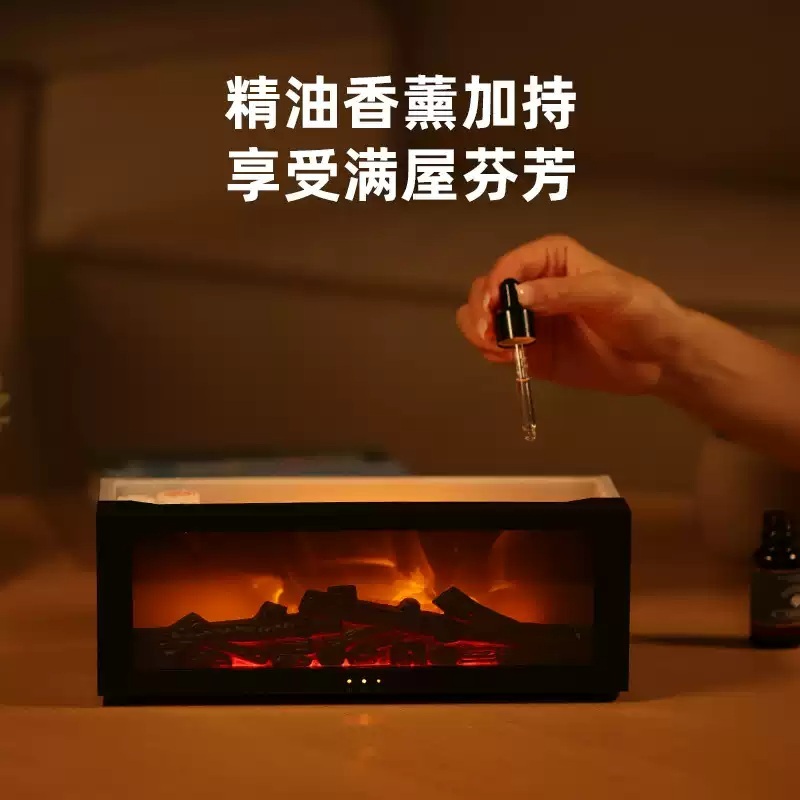 벽난로가습기 미니가습기 조명 무드등 감성 가짜불 인테리어 장식 모닥불 거실 - 상세 이미지 4