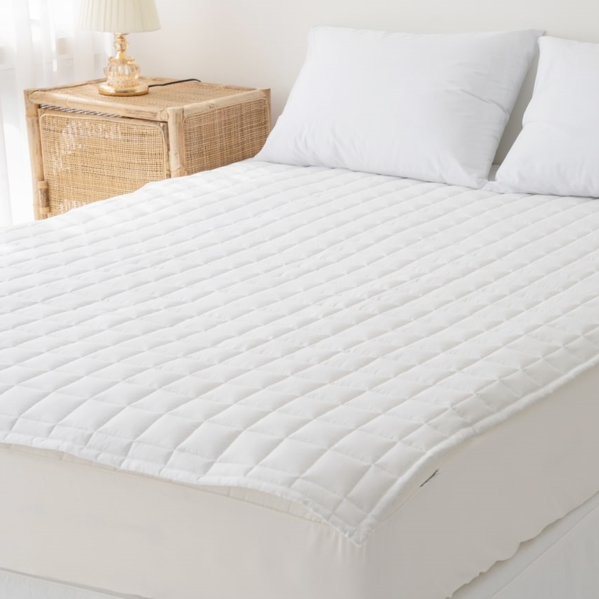 사계절 침대패드 매트리스 고정밴드 SS 화이트 누빔 알러지케어