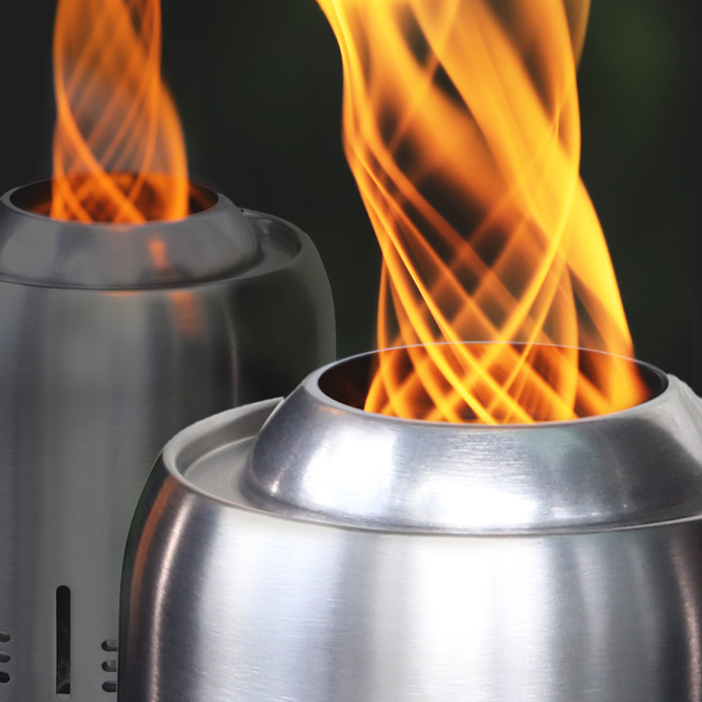 꾸버스 토네이도 화로대 캠핑 이중연소 회오리 불멍 BBQ 화로 휴대용 테이블 바베큐그릴 M