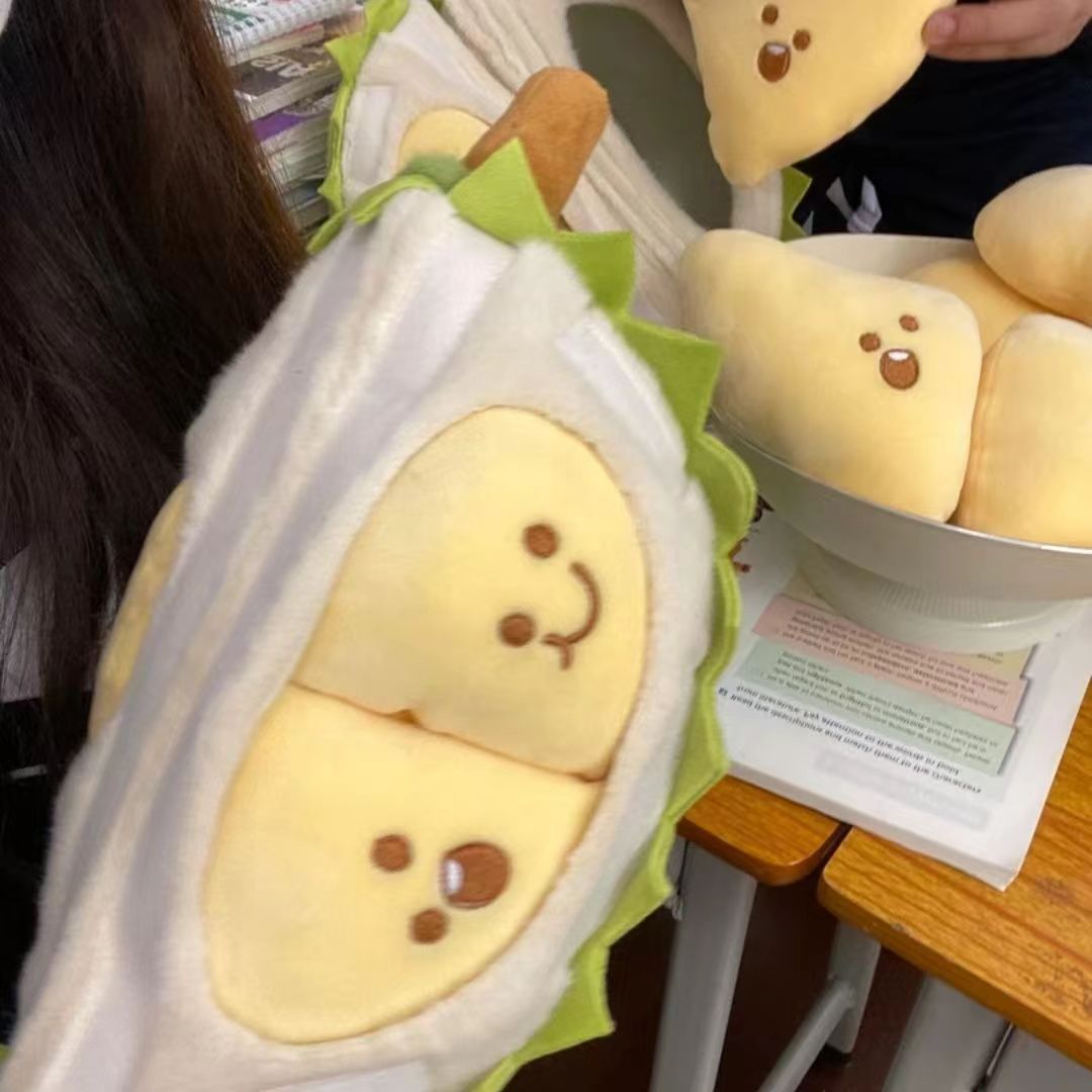 두리안인형 쿠션 애착인형 과일 선물 장식 귀여운 베개 - 상세 이미지 3