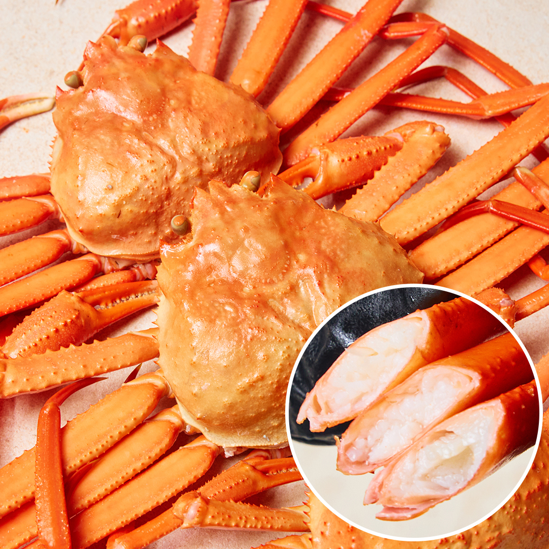 녹진한 내장과 부드러운 살을 가진 자숙 연지홍게