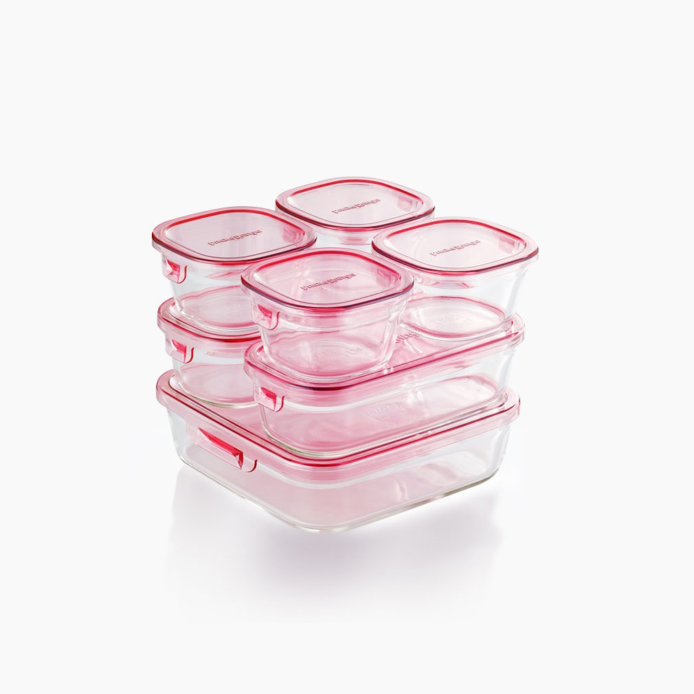 이와키 오븐글라스 내열유리 반찬통 세트 7P