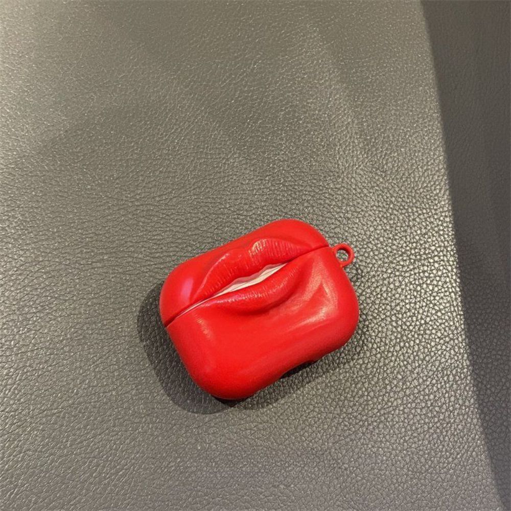 에어팟 4세대 이어폰 케이스 입체 입술 보호 커버 빨간색 Apple AirPods Pro pro2세대 - 상세 이미지 4