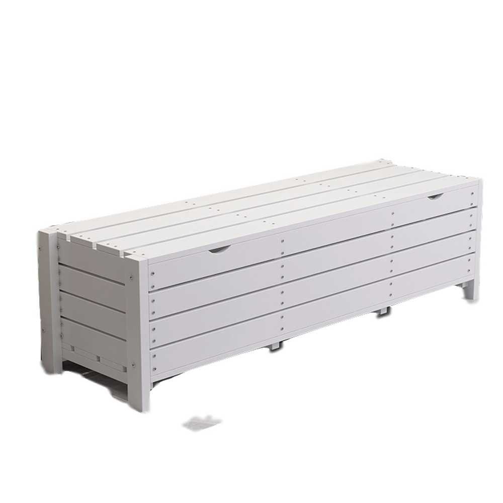 나무벤치 겸용 보관함 공구함 벤치의자 안뜰 롱벤치 탄화 80cm - 상세 이미지 5