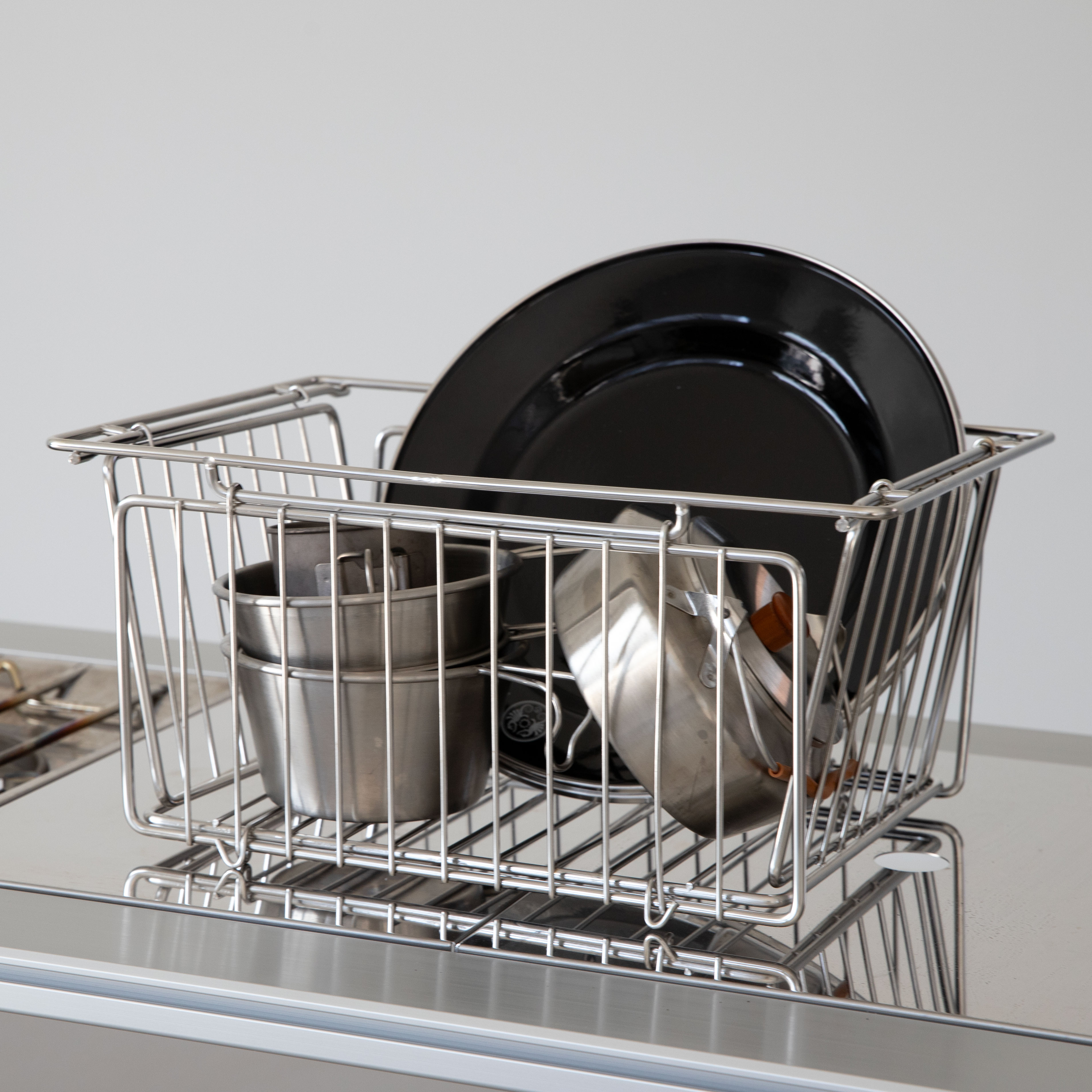 캠핑 304스텐 와이어 바구니 스노우피크 호환 IGT 폴딩 바스켓