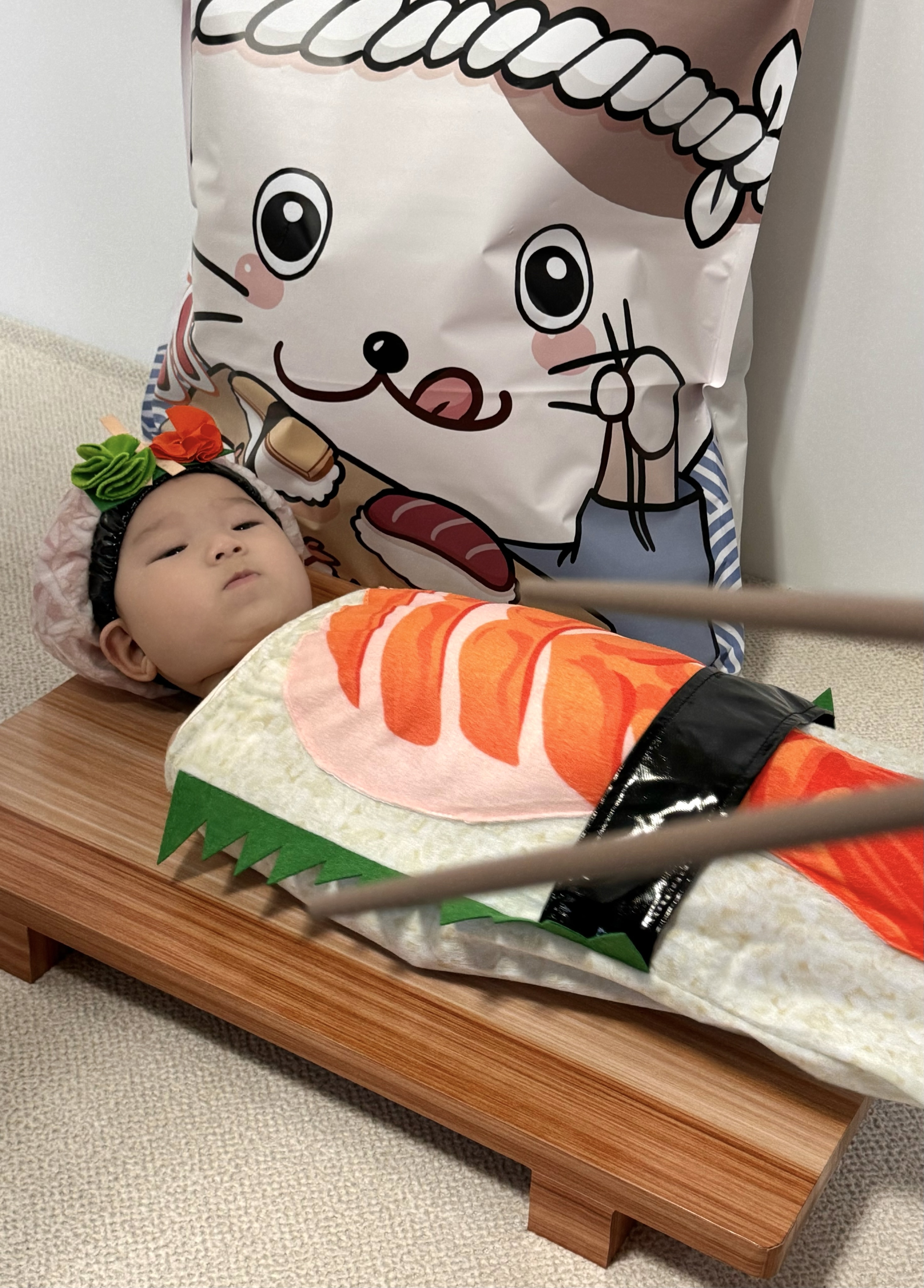 [대여] 베니비디비치 아기 셀프촬영 초밥 컨셉 소품 50일 100일 200일 300일 - 상세 이미지 4