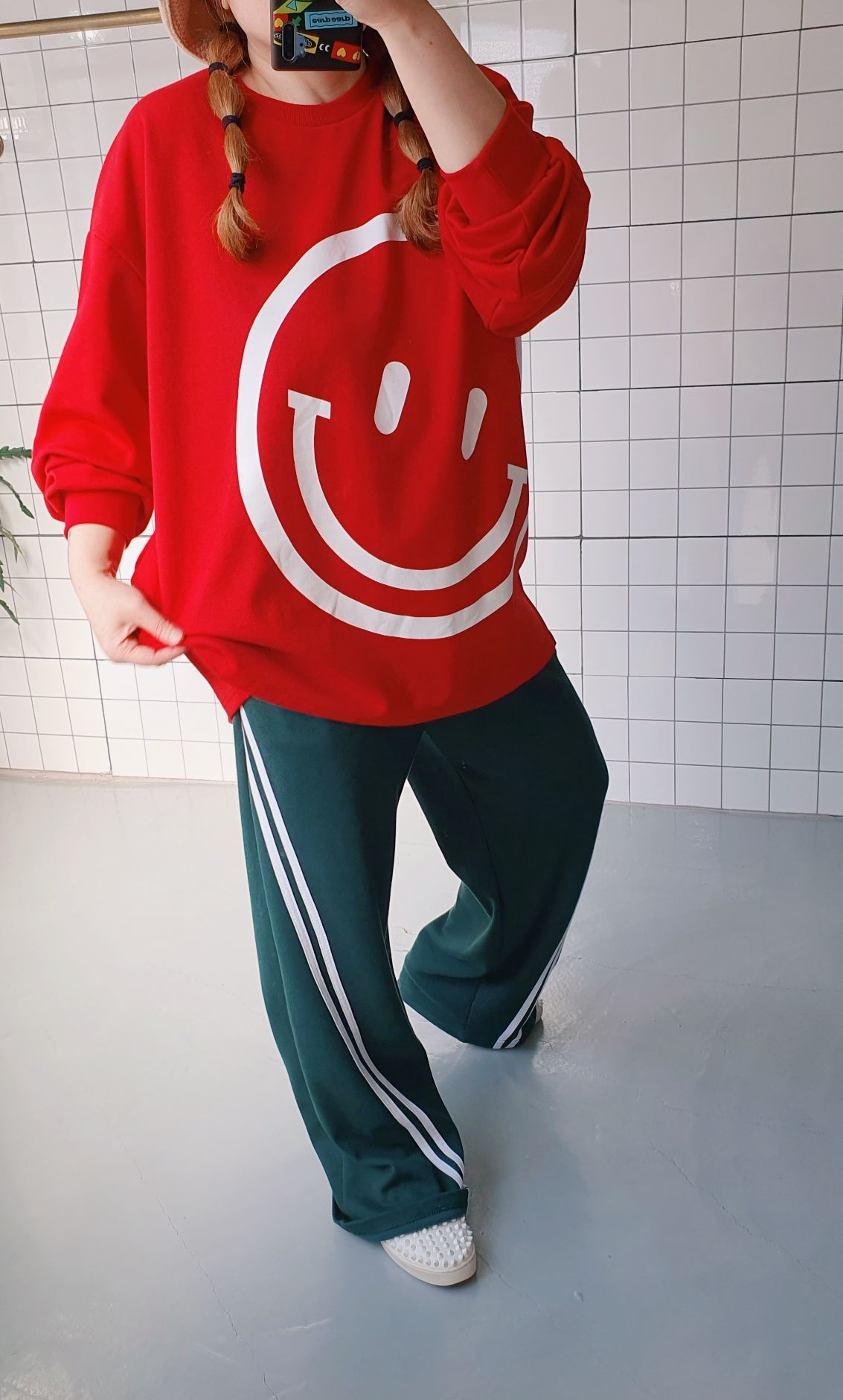 (무배) 남녀공용 스마일 박스 티셔츠 - 상세 이미지 4