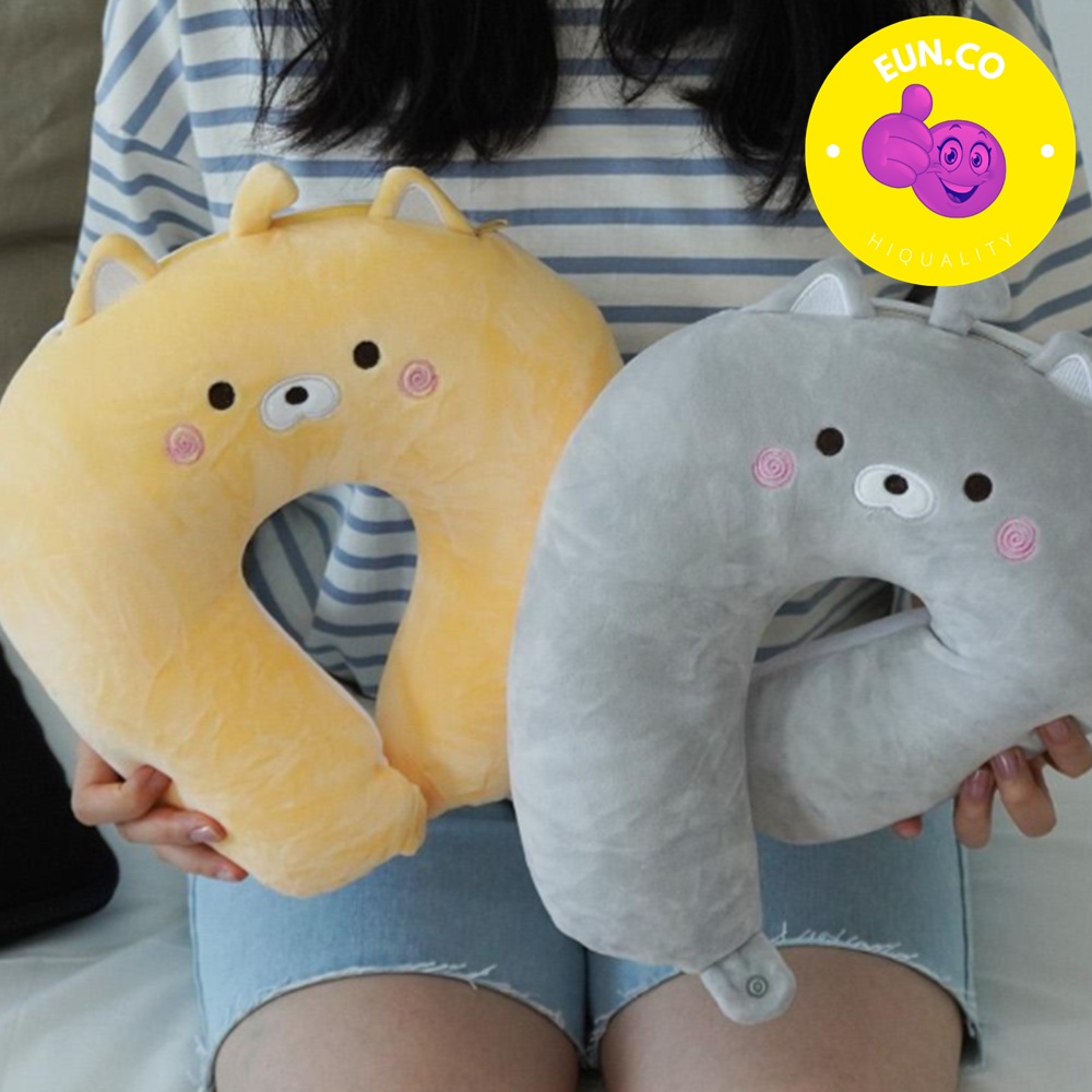 목 쿠션 비행기 베개 푹신 인형 휴대용 차량용 - 상품 이미지