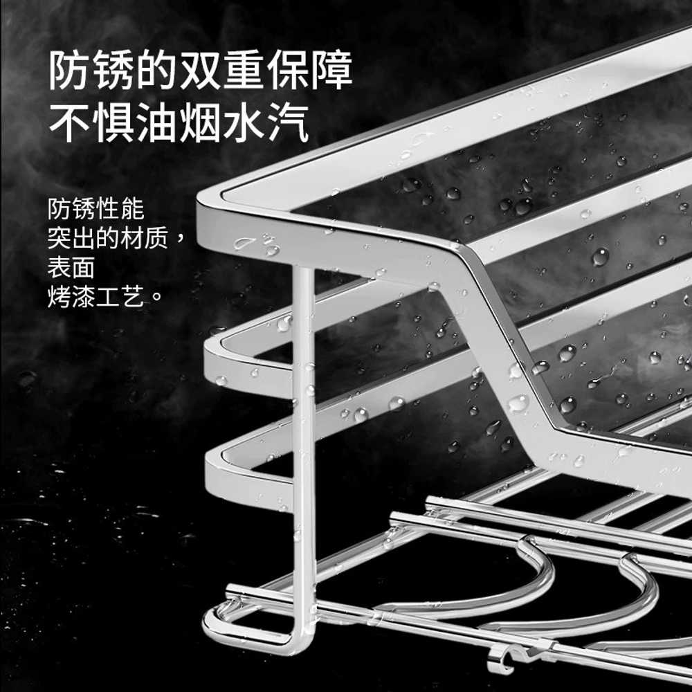 스테인리스 슬라이드 싱크대 하부장 2단 접시정리대 600형 - 상세 이미지 3
