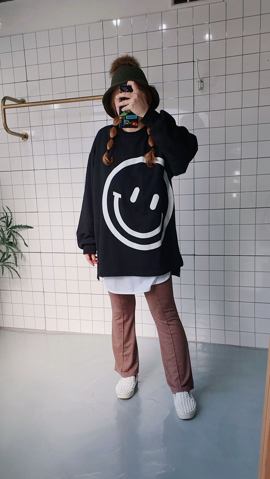 (무배) 남녀공용 스마일 박스 티셔츠 - 상세 이미지 3