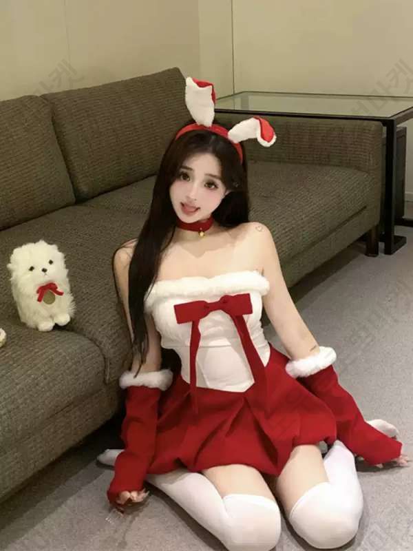 산타걸 코스프레 이벤트 섹시 코스튬 눈사람 크리스마스의상 - 상세 이미지 3