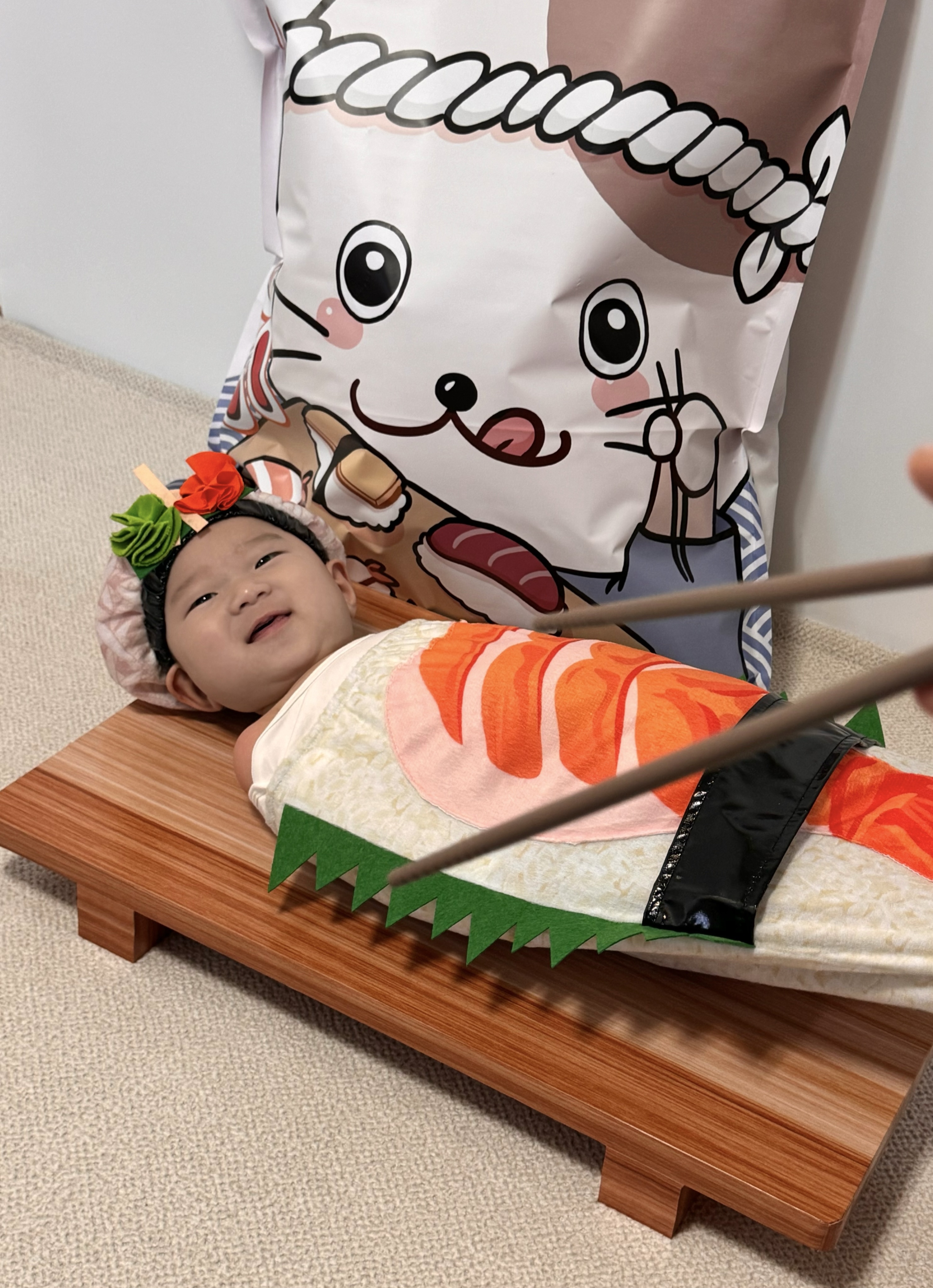 [대여] 베니비디비치 아기 셀프촬영 초밥 컨셉 소품 50일 100일 200일 300일 - 상세 이미지 5