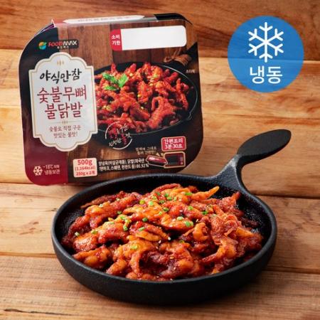 야식만참 숯불 무뼈 불닭발 2개입 (냉동) 500g 1개 one option : 에이빔