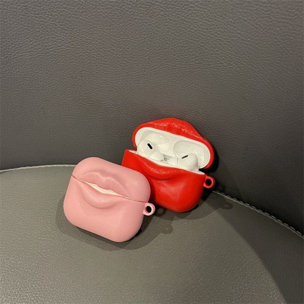 에어팟 4세대 이어폰 케이스 입체 입술 보호 커버 빨간색 Apple AirPods Pro pro2세대 - 상세 이미지 3