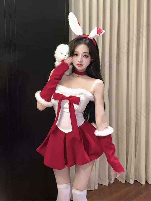 산타걸 코스프레 이벤트 섹시 코스튬 눈사람 크리스마스의상 - 상세 이미지 5