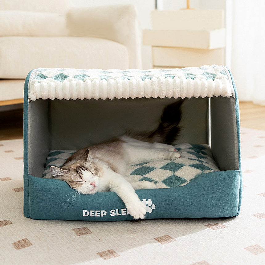 강아지 집 고양이 숨숨집 겨울 하우스 보온 텐트